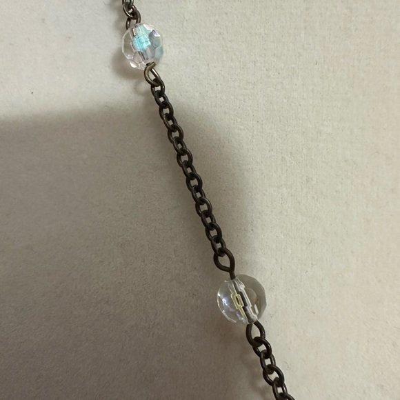 Rare HTD Lia Sophia AB Crystal Necklace.  Antique Bronze Tone.  16-19”. - Picture 5 of 6